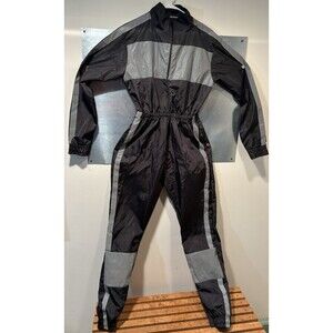 Reflective Cycle Jumpsuit US 6 Black Coverall By Pretty Little Thing Polyester